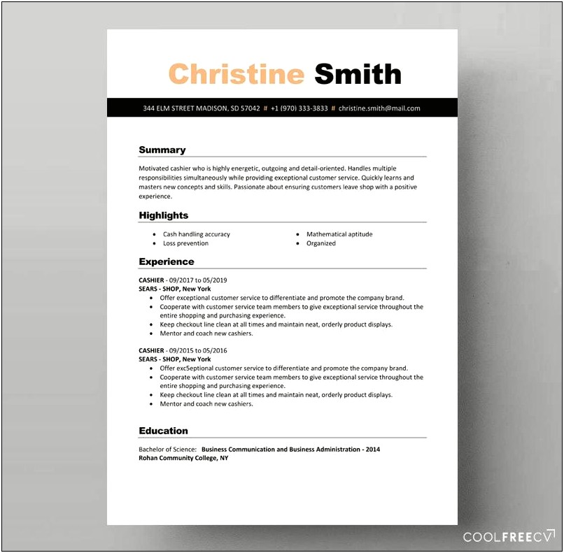 Best Ms Word Resume Template For Engineer