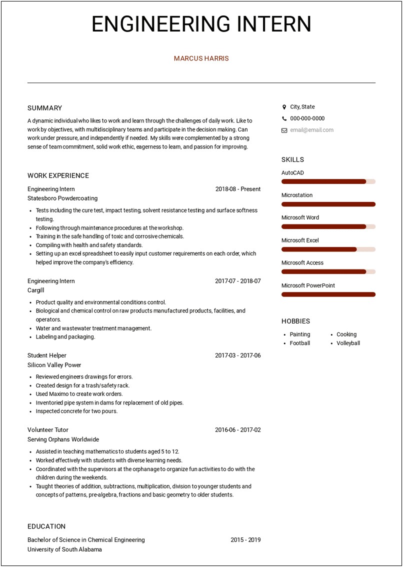 Best Place To Make A Resume For Interhsip