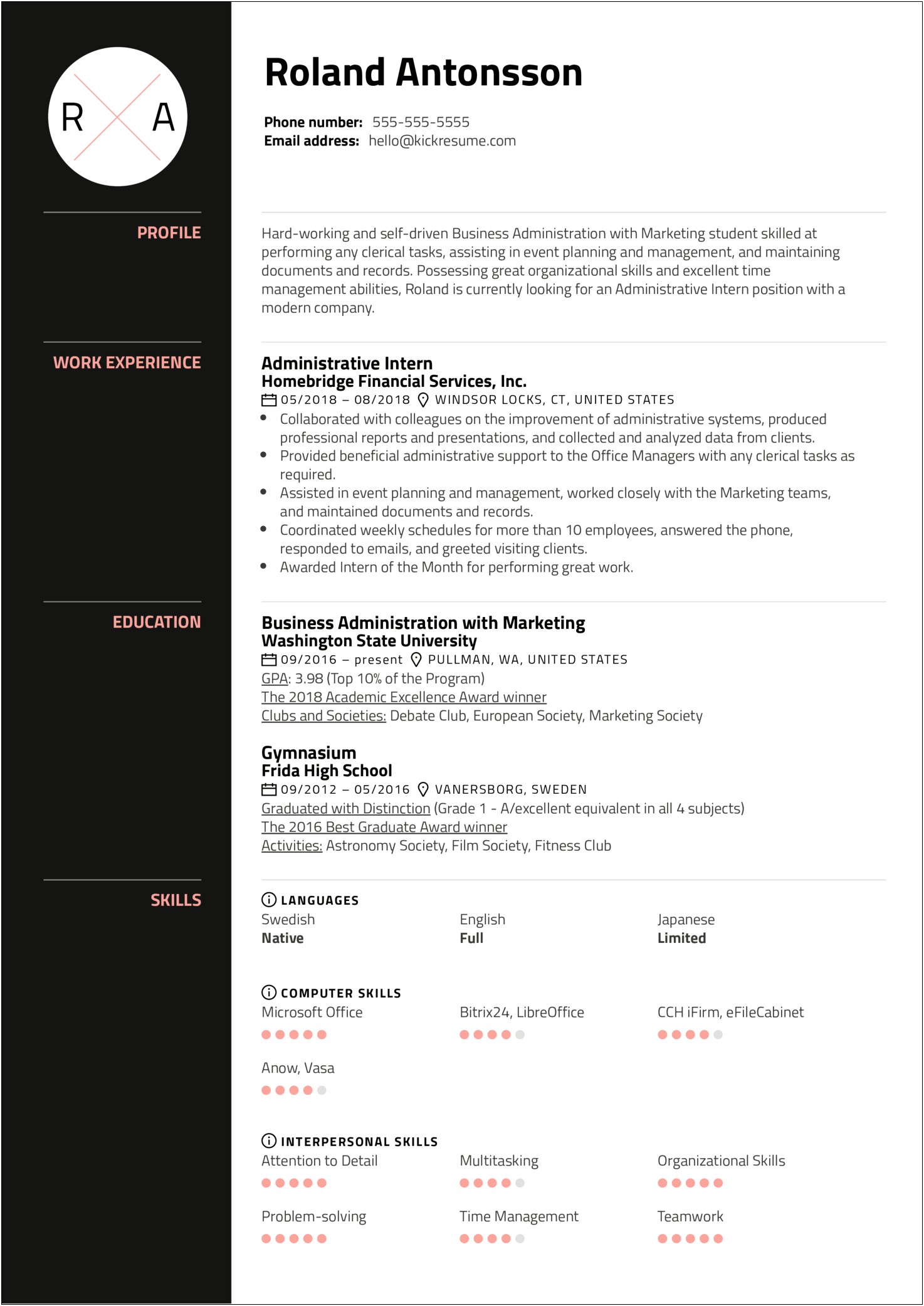 Best Resume Format 2018 Business Administrator