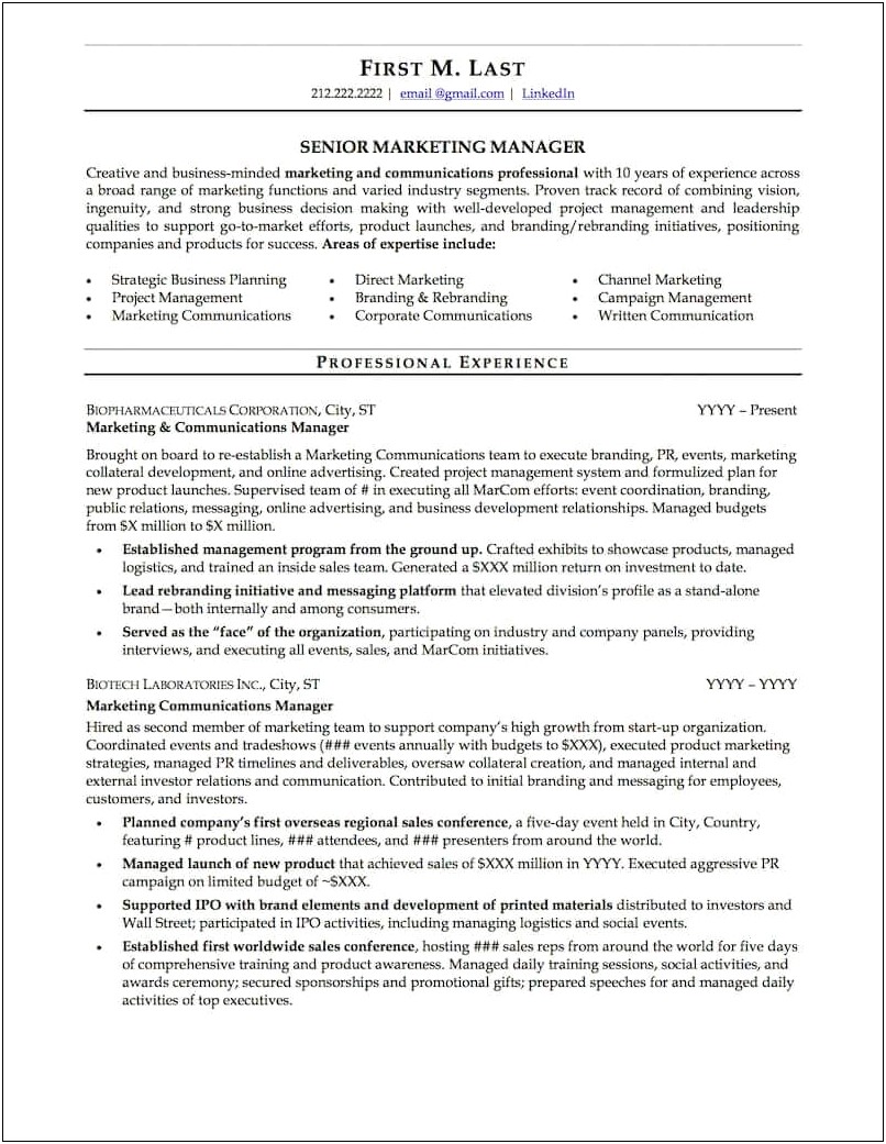 Best Resume Format For Career Transition