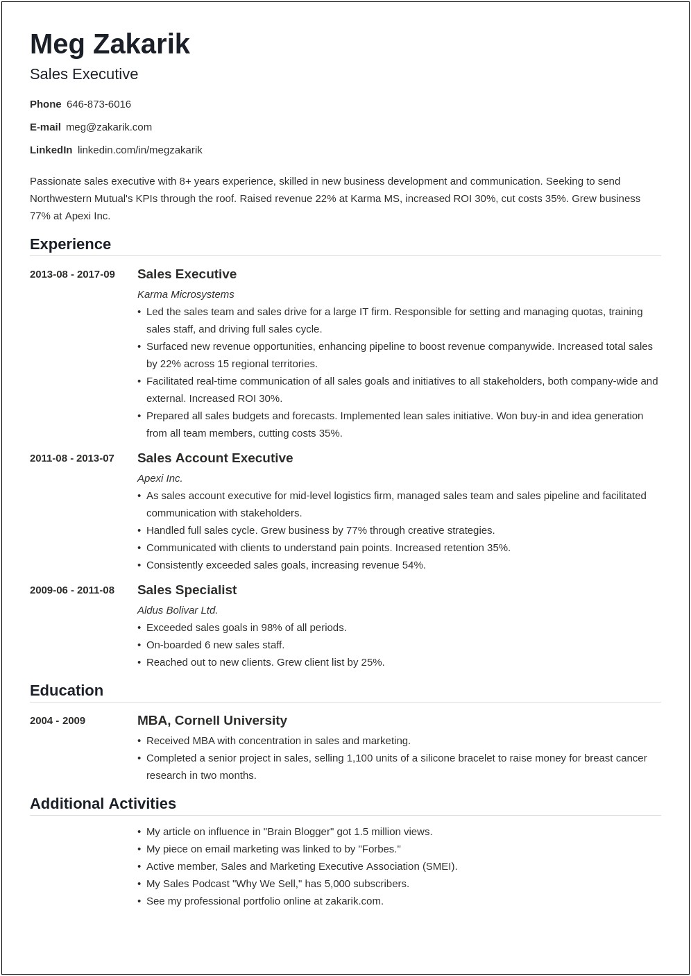 Best Resume Format For Company