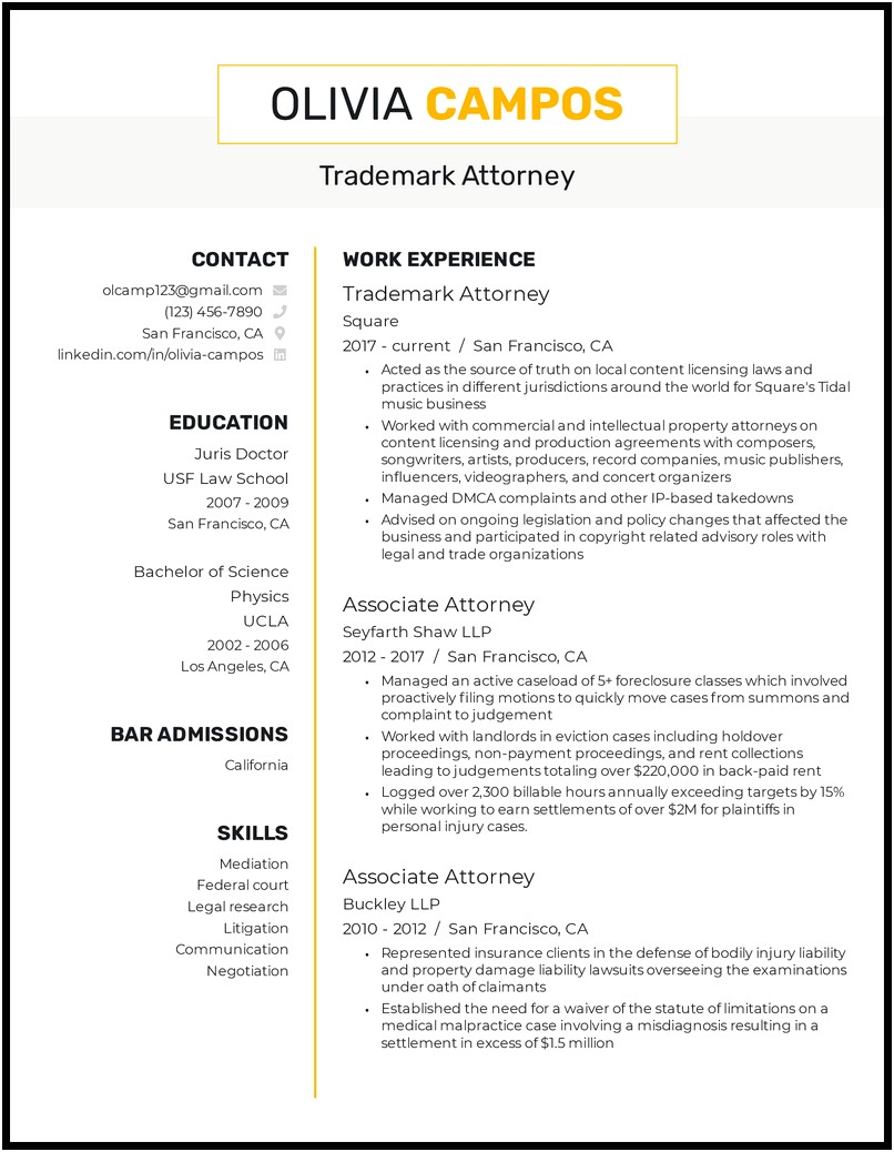 Best Resume Formats For Junior Associates Lawyers