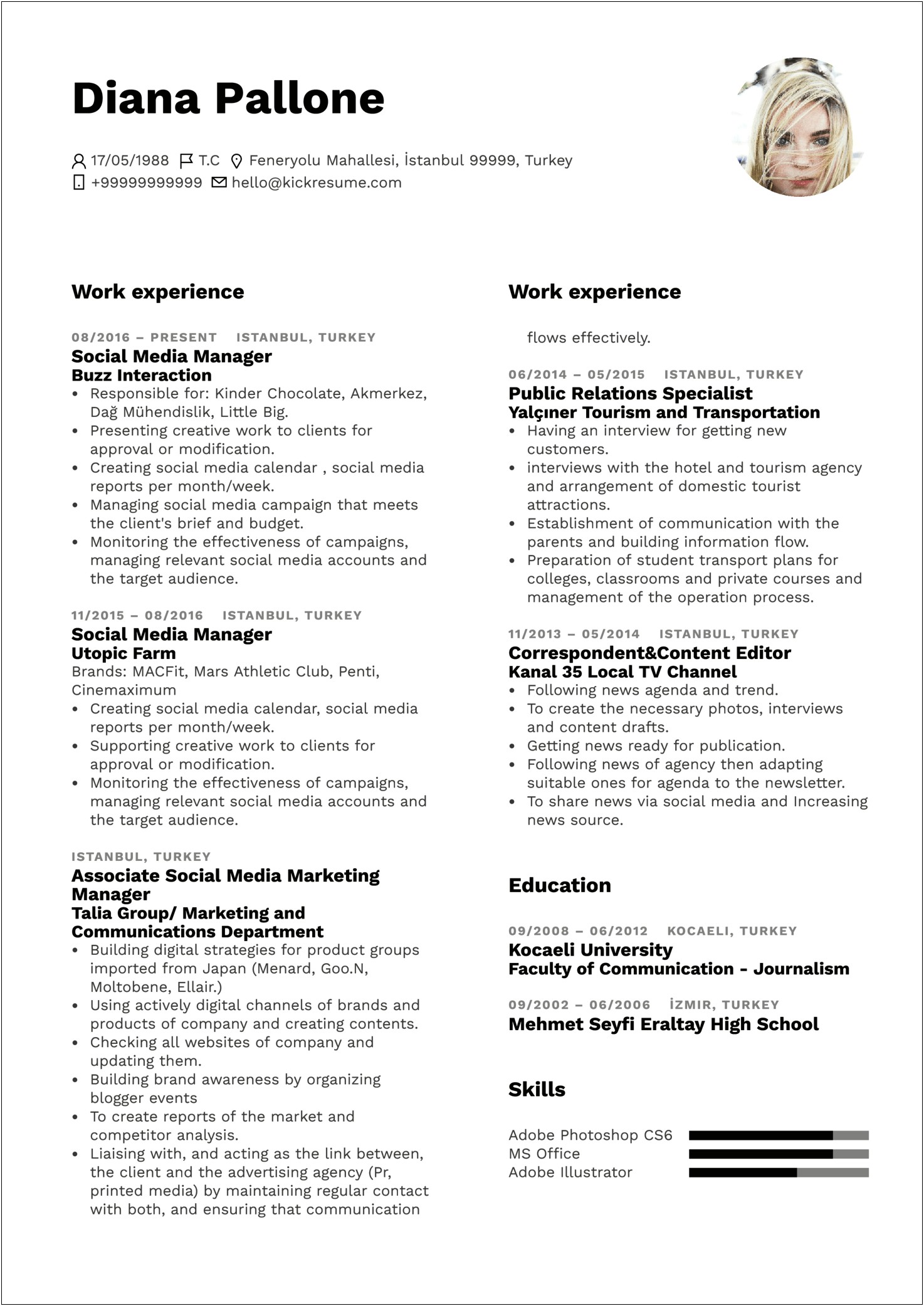 Best Resume Style For Communications And Media