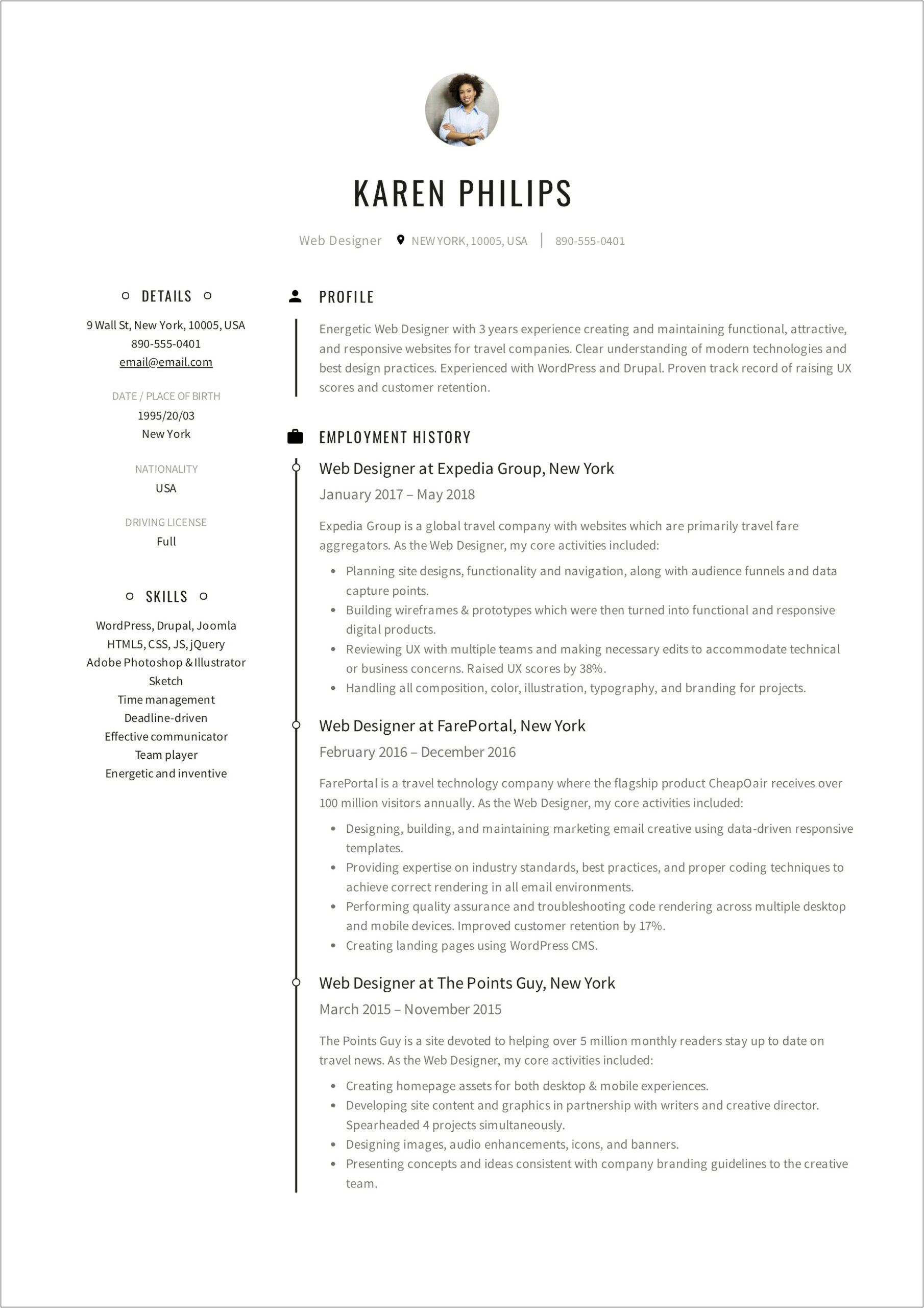 Best Resume Templates 2018 Word Free