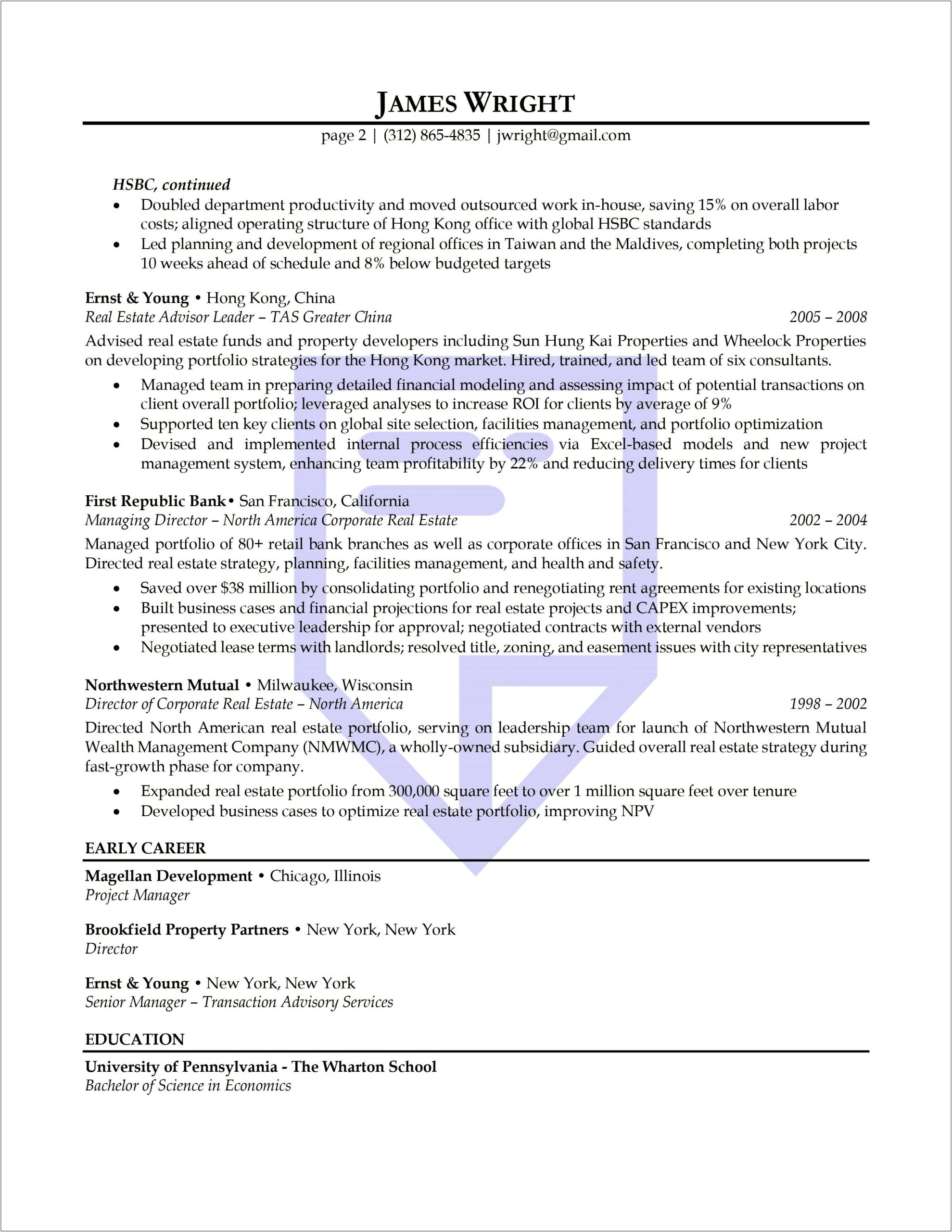 Best Resume Templates For Ernst And Young