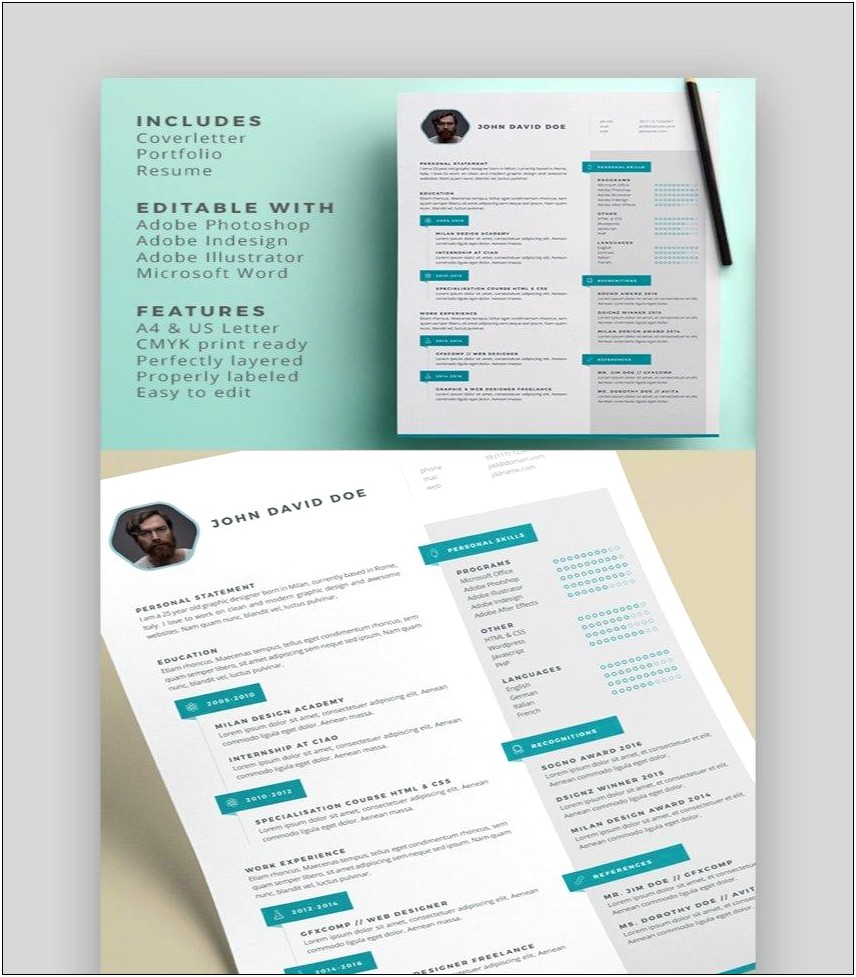 Best Resume To Make On Adobe Illustarator