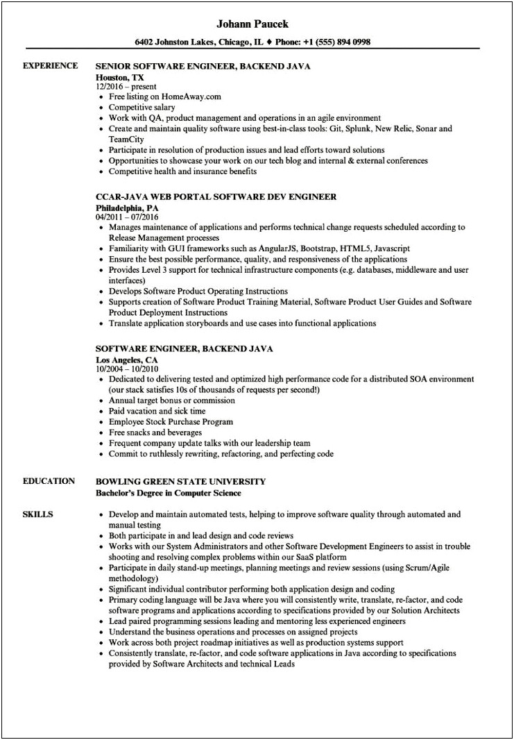 Best Resume To Obtain Coding Position