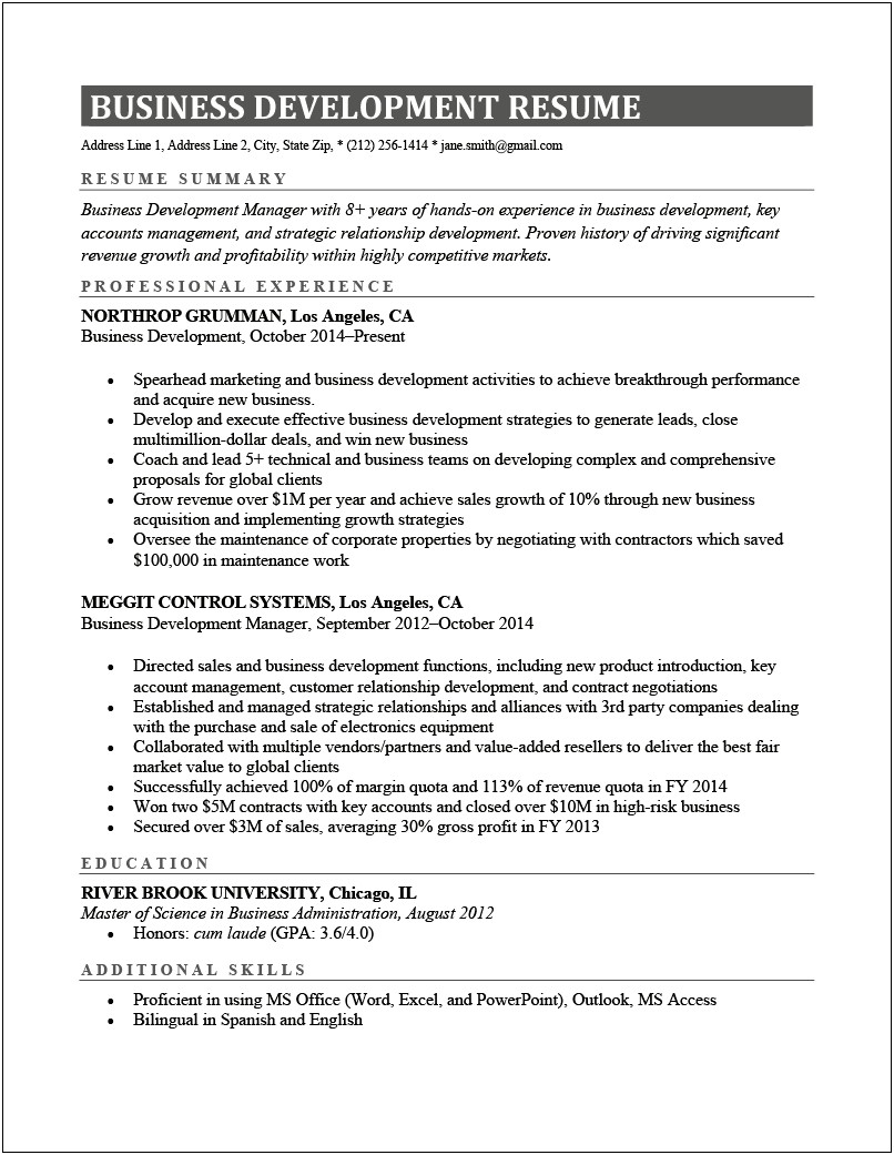 Best Skills As A Business Owner For Resume