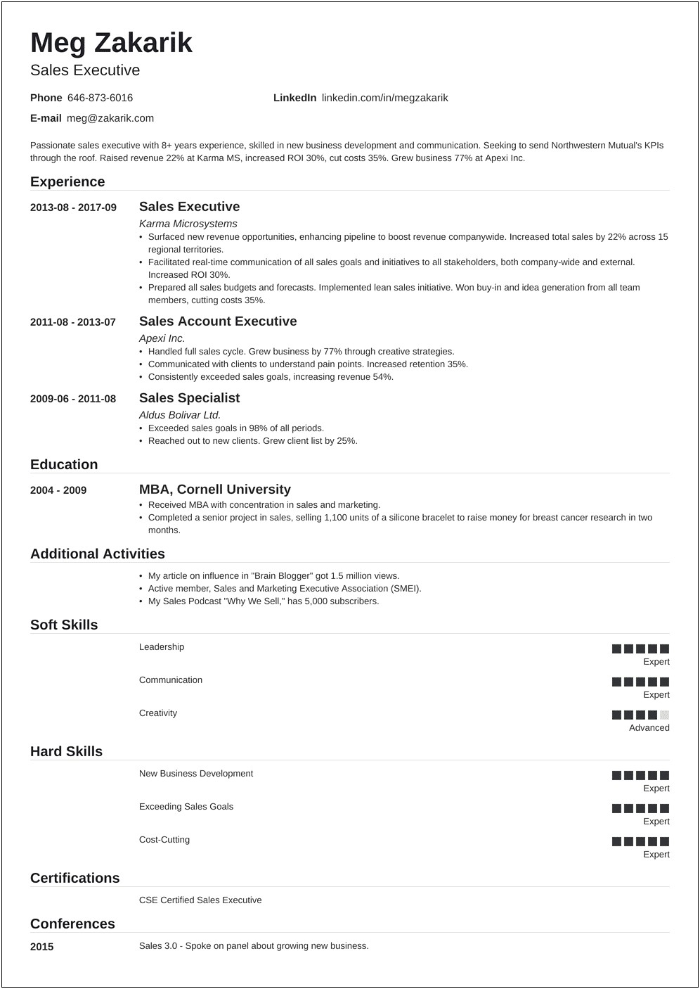 Best Skills On Resume For Business