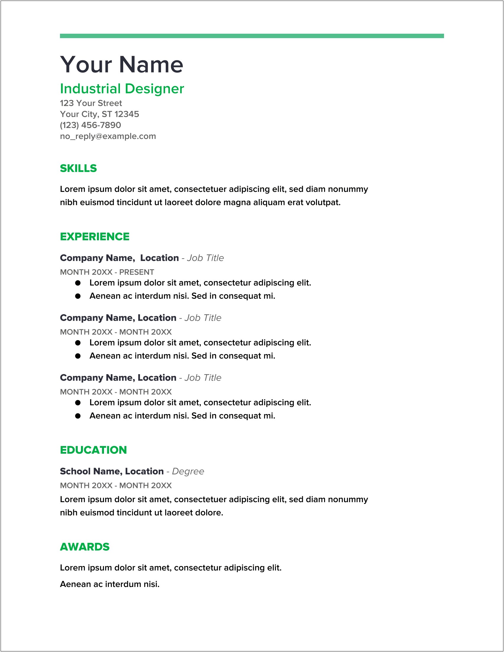 Best Student Resume Google Docs Templates