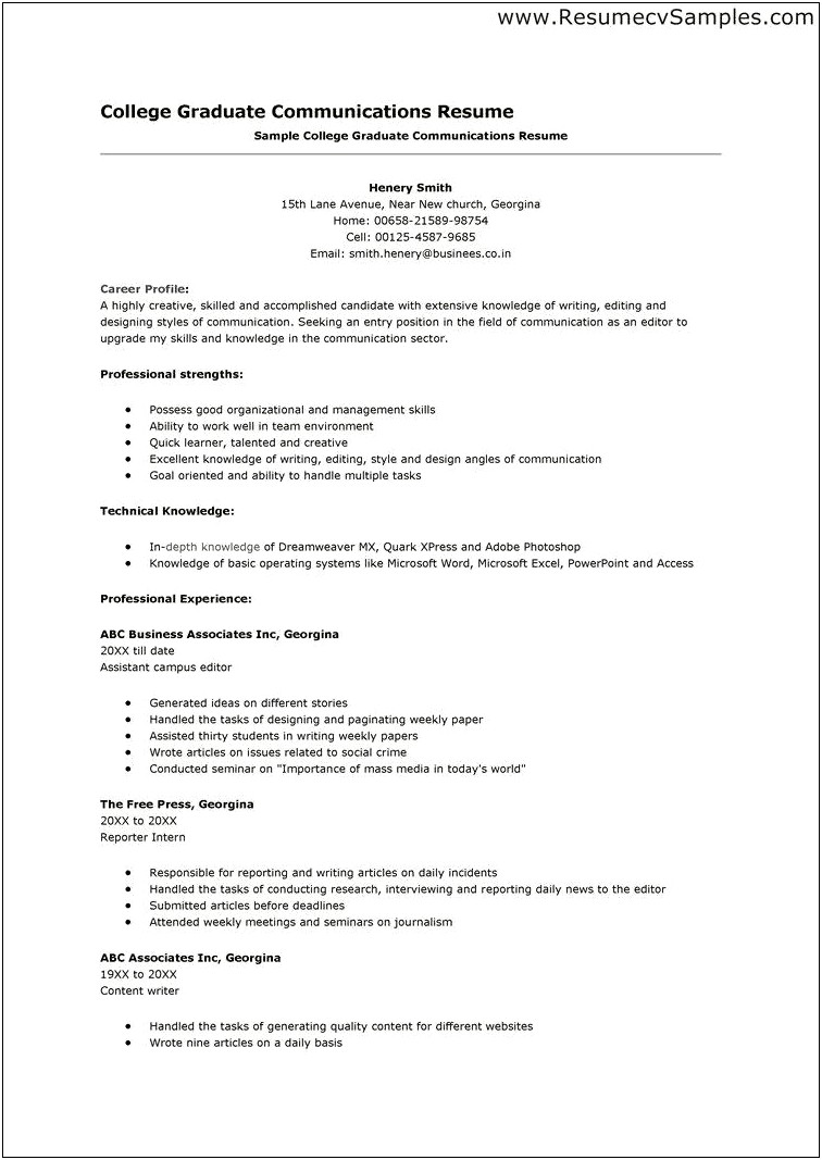 Best Template For Resume For High School Student