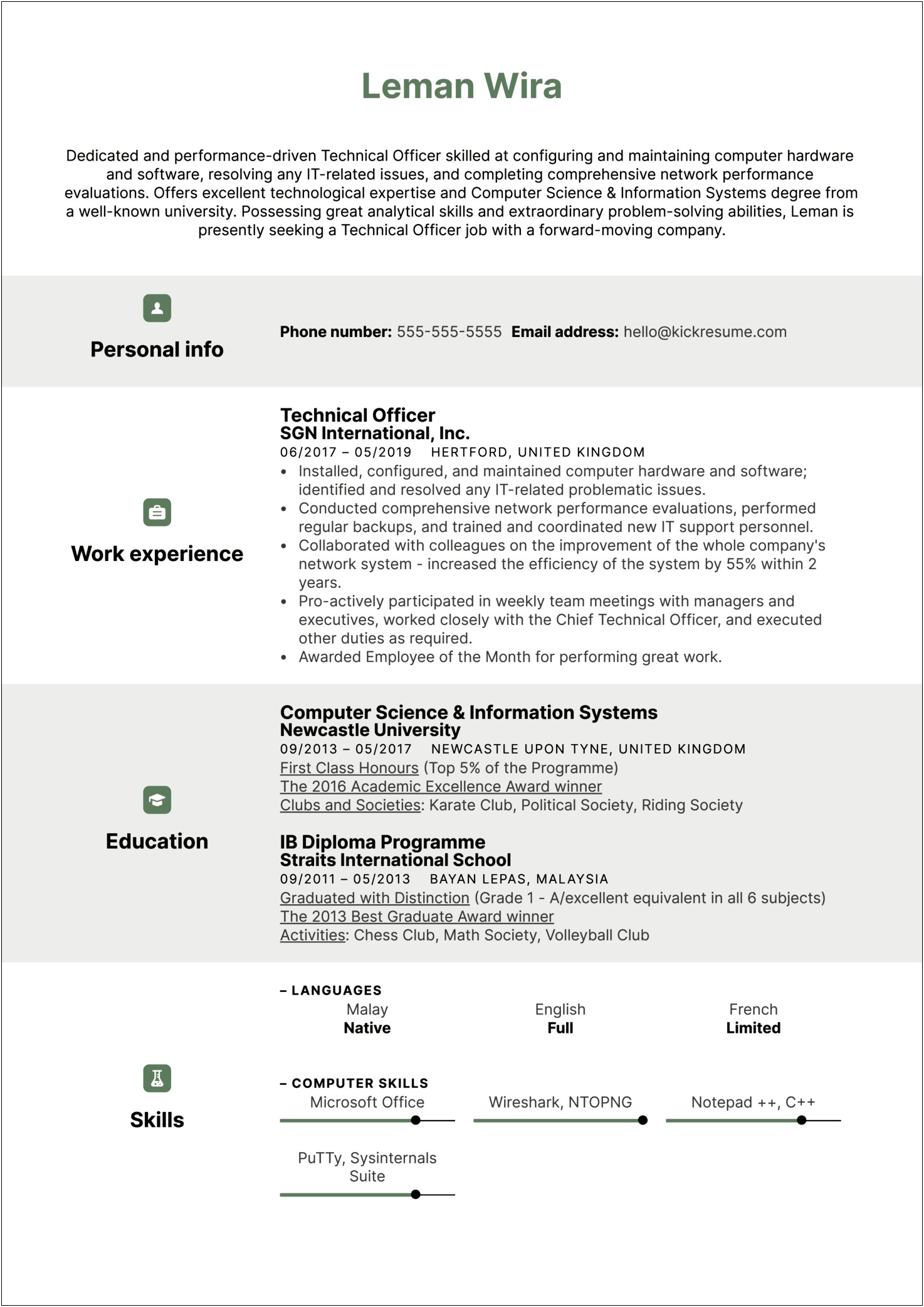 Best Type Of Resume Technical Career