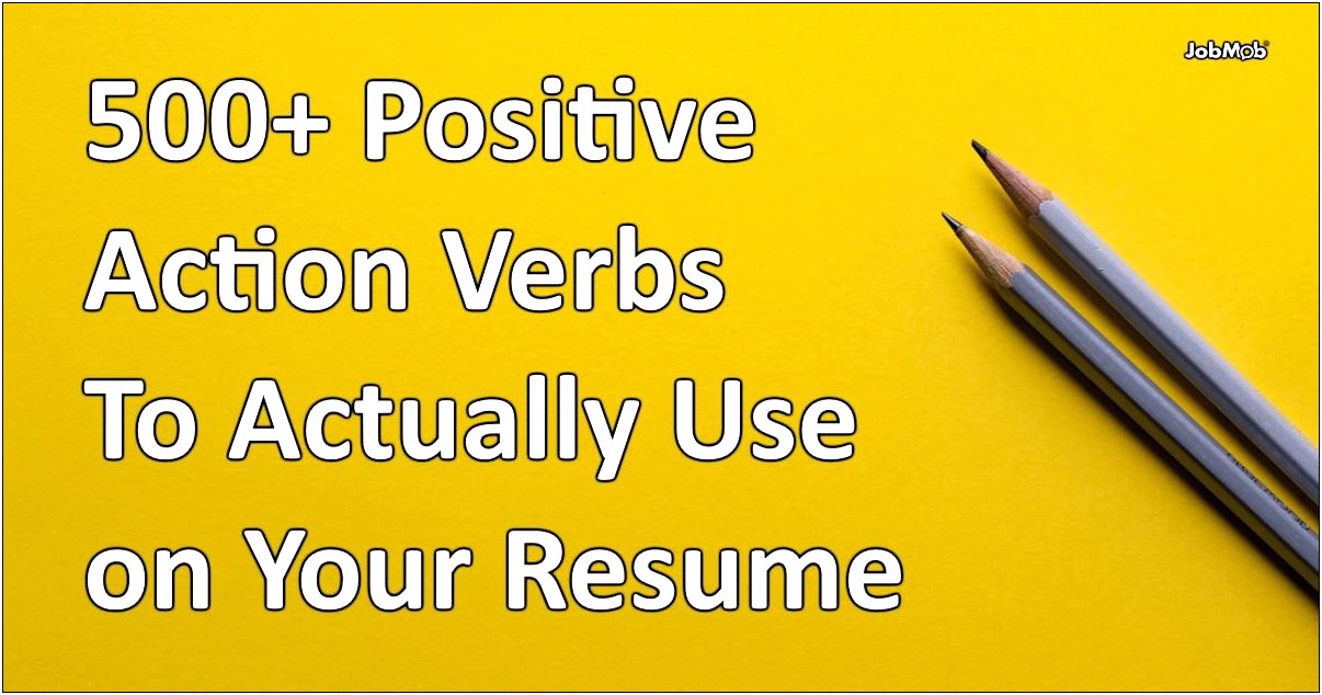 Best Verbs To Include On Resume