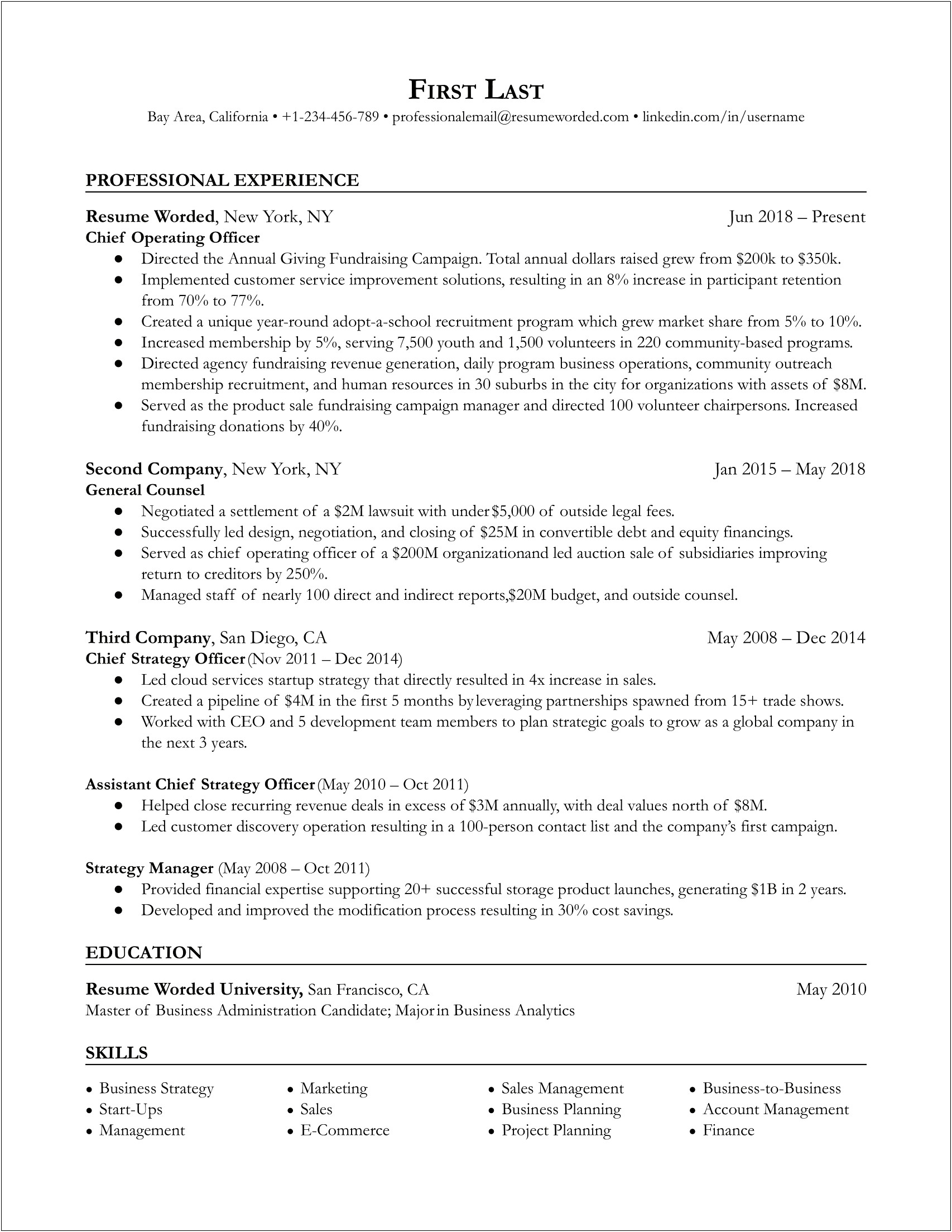 Best Way To Communicate Skill Lever In Resume