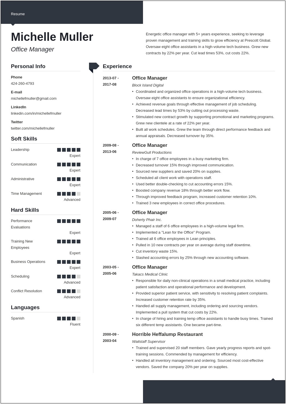 Best Way To Print A Two Page Resume