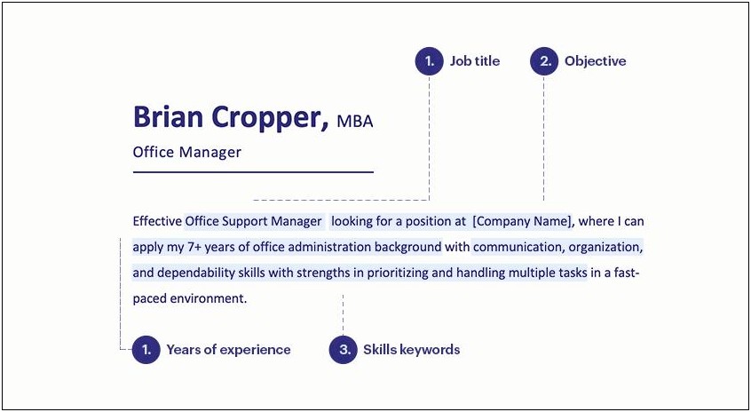 Best Way To Write Objective In Resume