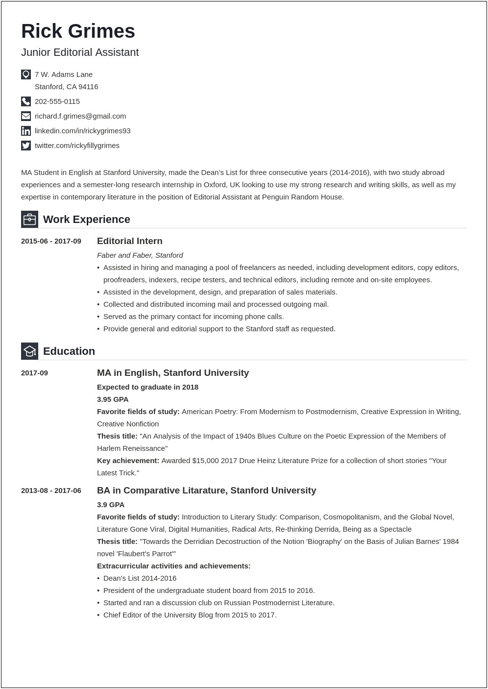 Best Wording For Objective On Beginner Resume