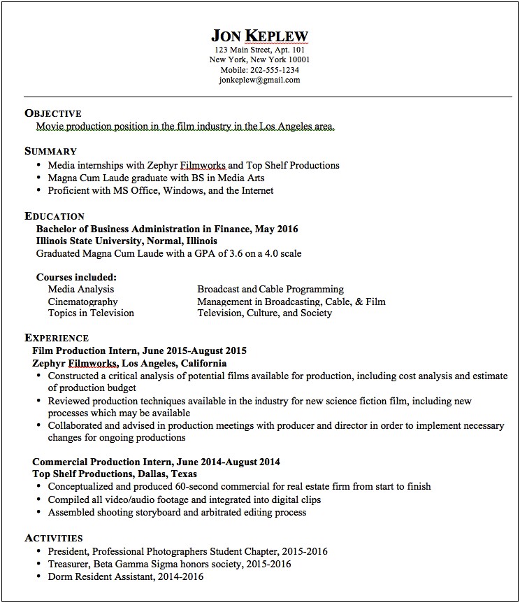 Beta Gamma Sigma On Resume Sample