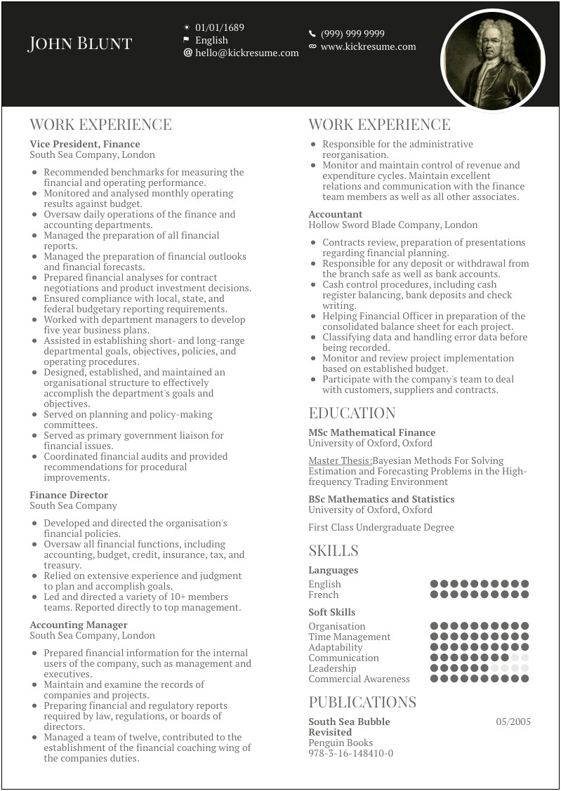 Big Four Audit Cpa Resume Example