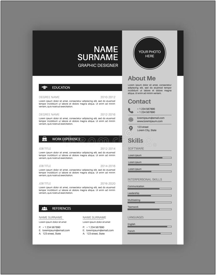 Black And Blue Unlimited Resume Template