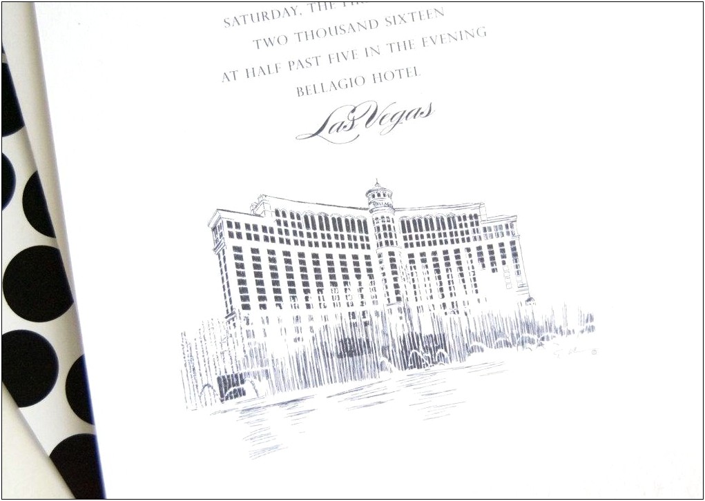 Black And White Wedding Invitation Vegas