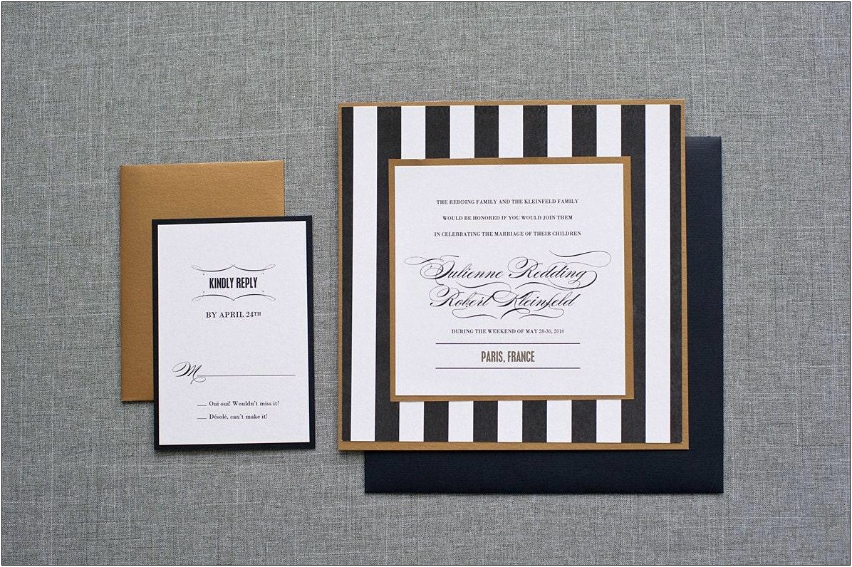 Black And White Wedding Theme Invitations