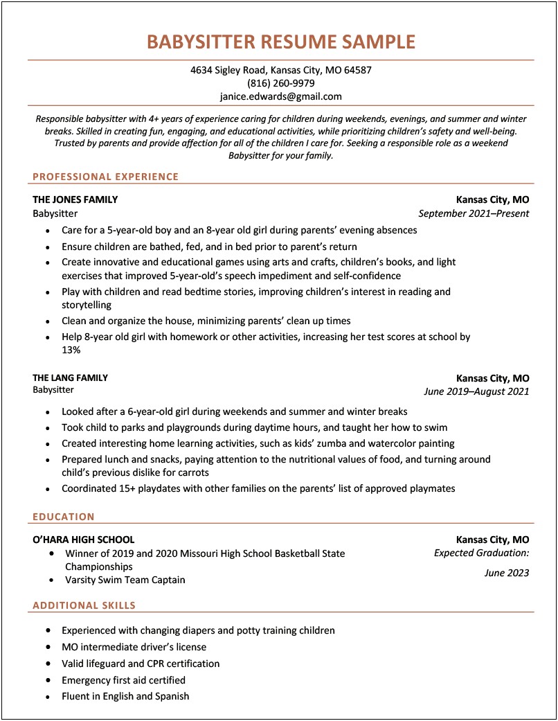 Bottle Girl Job Description For Resume