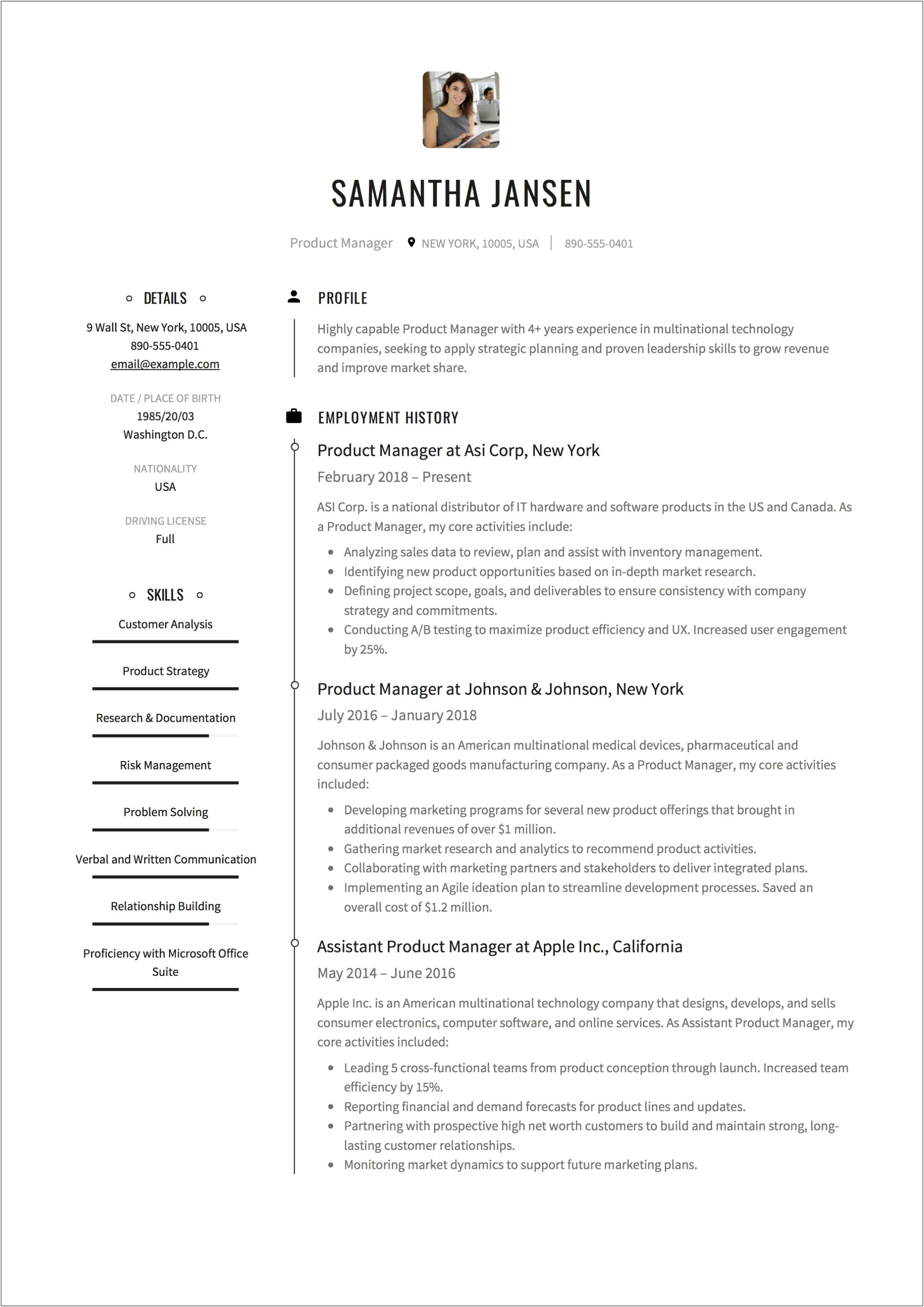 Brand Manager Resume Sample And Keywords