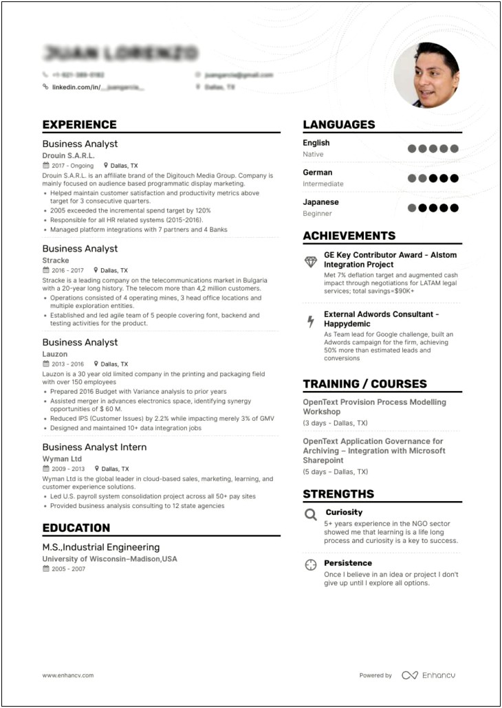 Business Analyst Resume 7 Years Experience