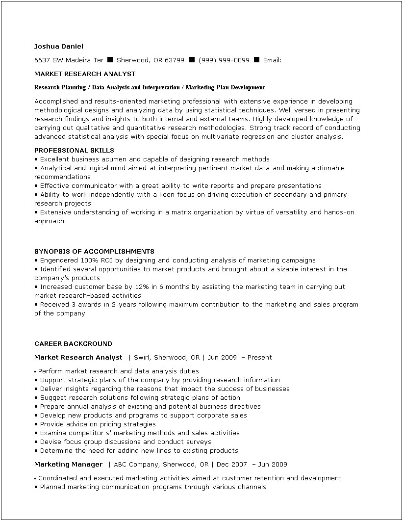 Business Analyst Resume For 2 Years Experience