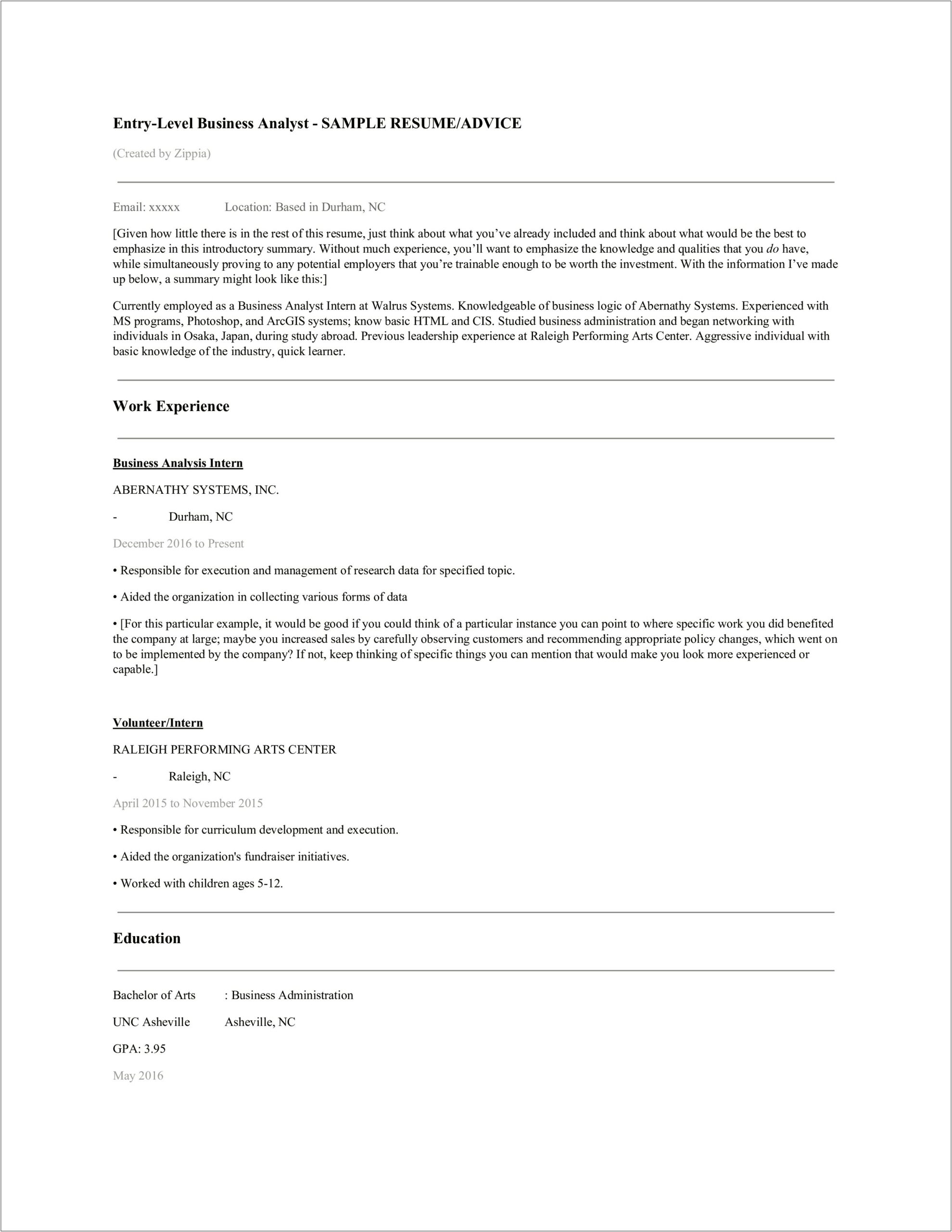 Business Analyst Resume With 5 Years Experience