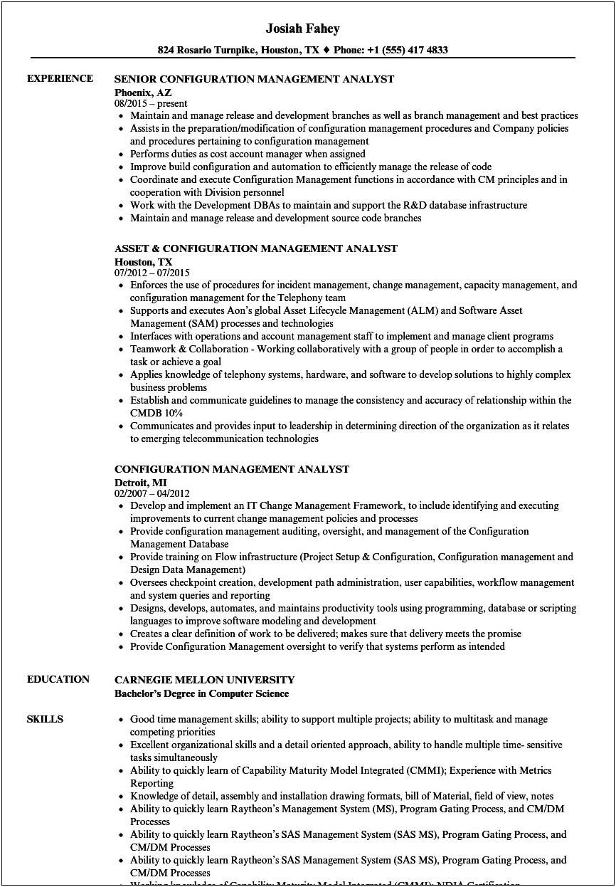 Business Analyst Sample Resume Pci Assets