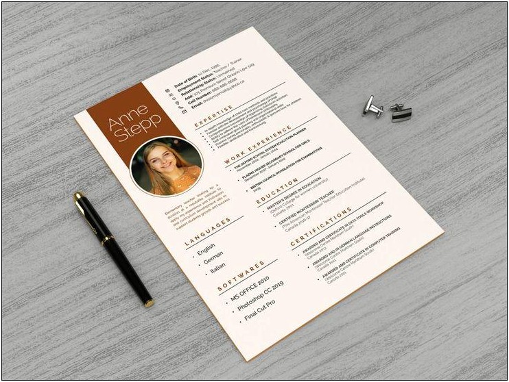 Business Card And Resume Mockup Template