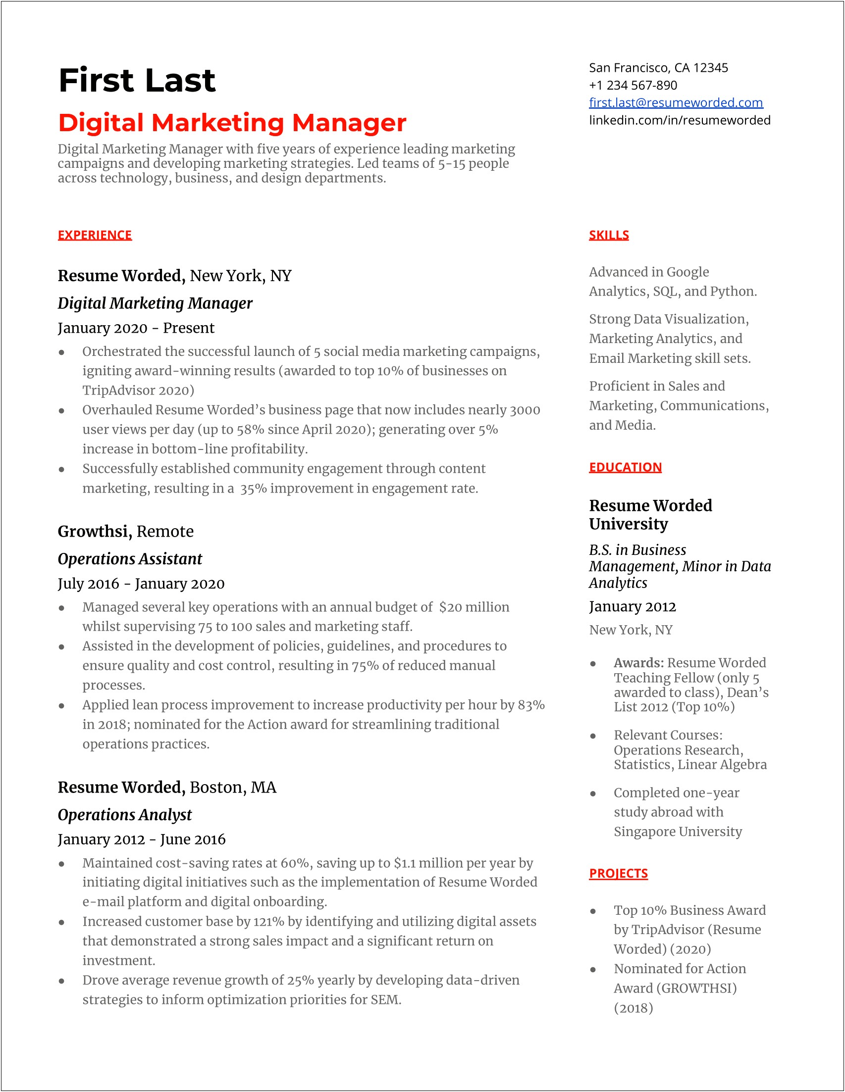 Business Development Manager Resume Advertising Fashion