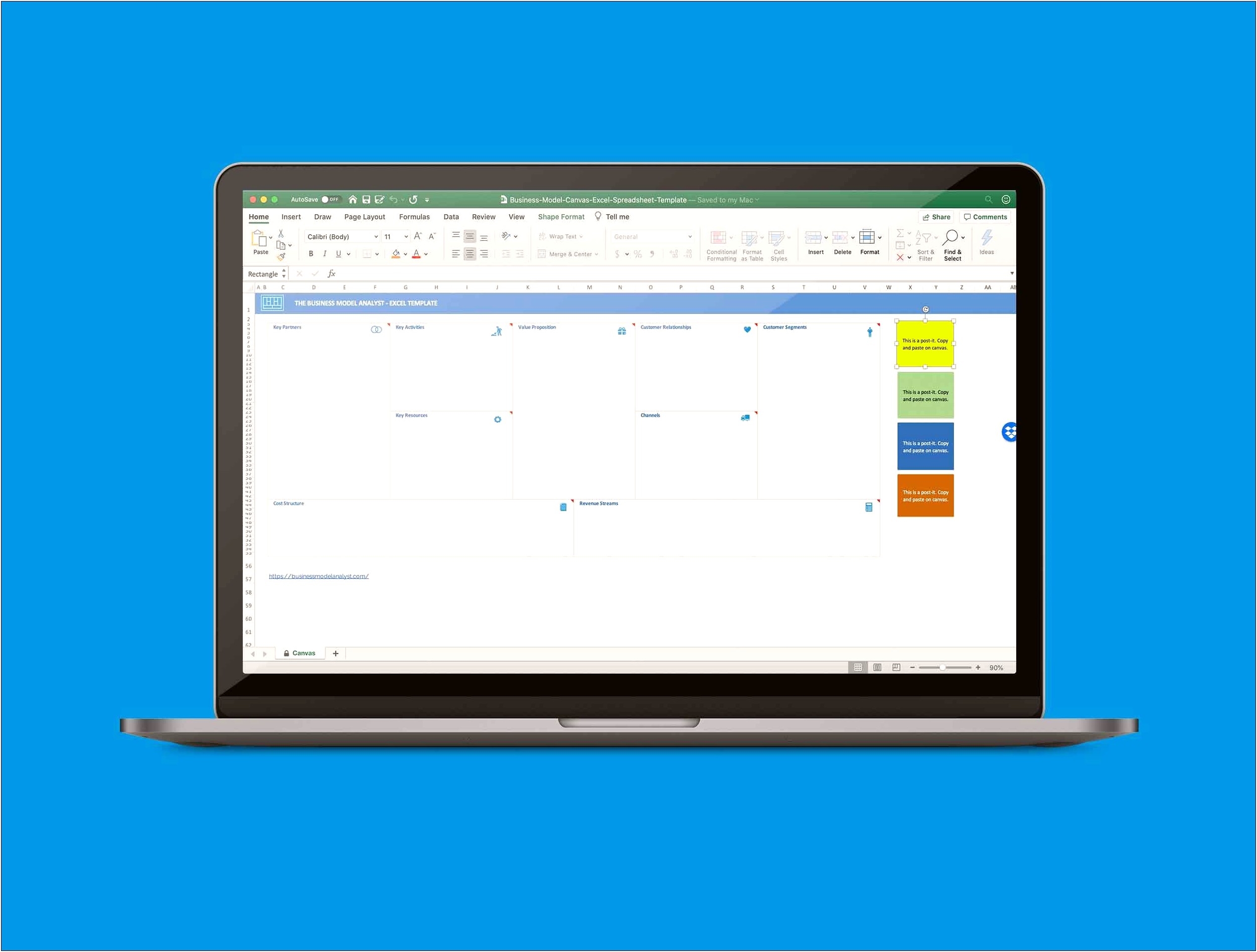 Business Model Canvas Template Excel Download