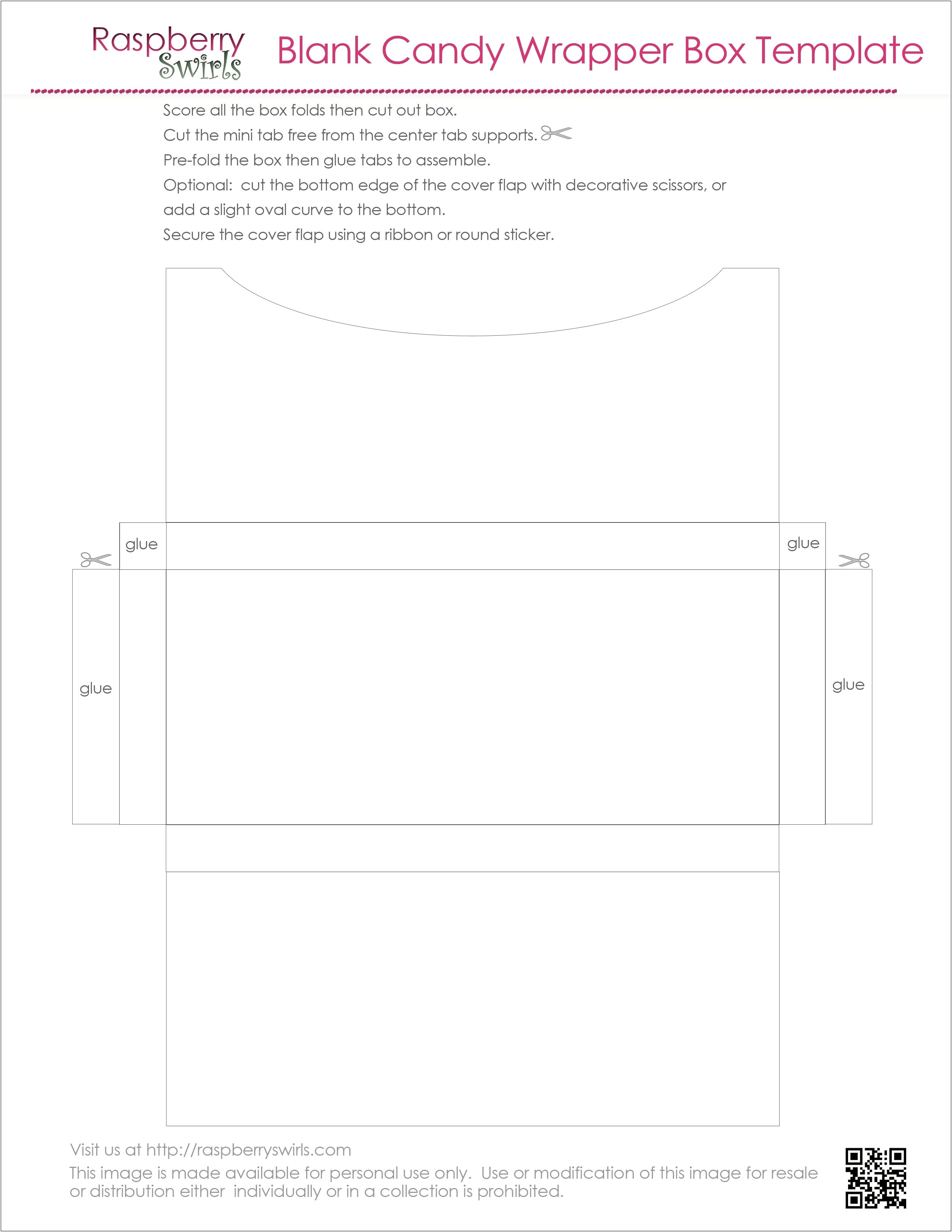 Candy Wrapper Template Download Front And Back