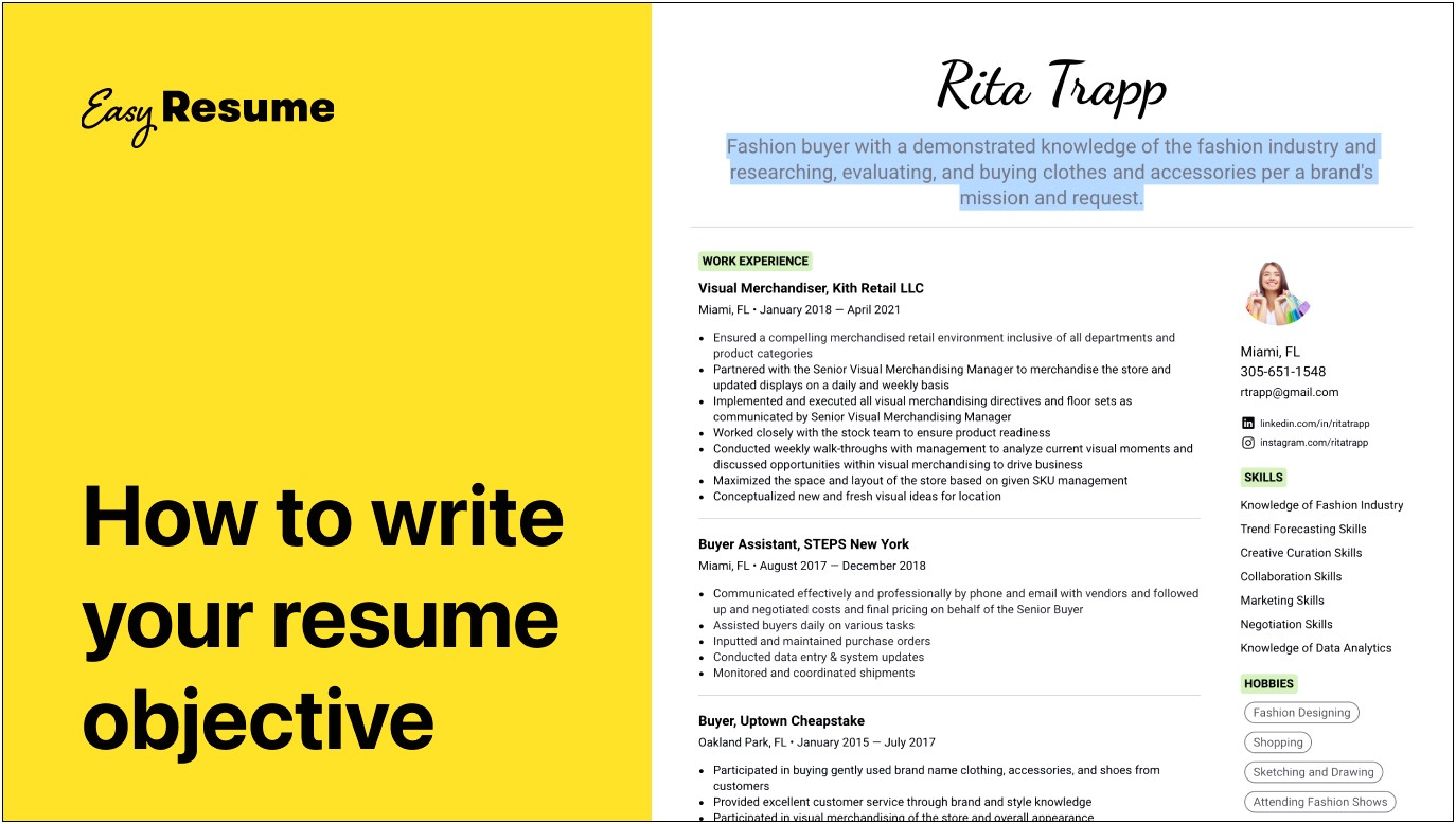 Career Goal Statement For Resume Examples