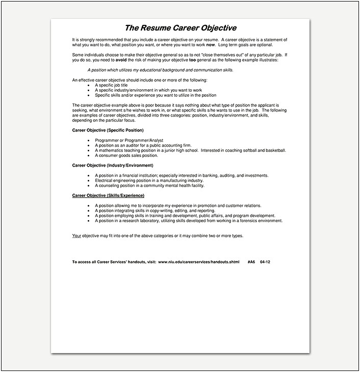 Career Objective For Oracle Dba In Resume