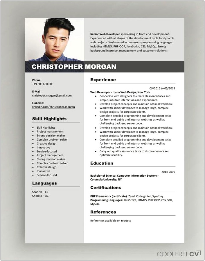 Case Western Reserve University Resume Template