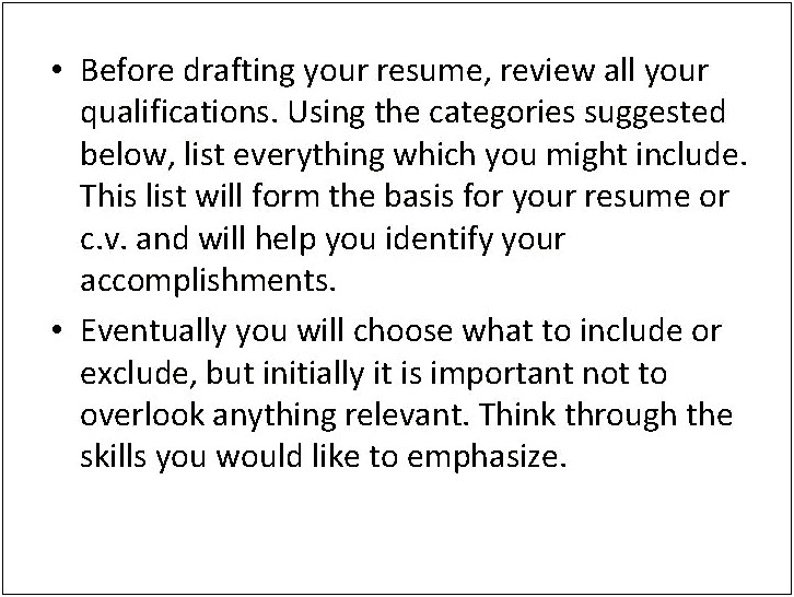 Categories To List Skills On Resume