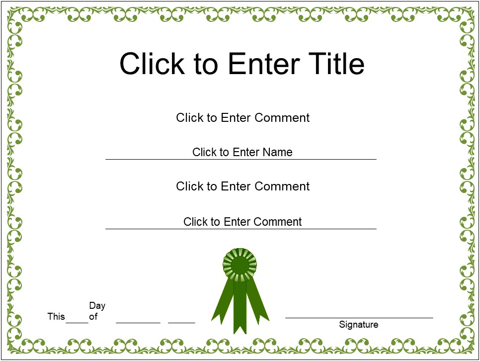 Certificate Template Powerpoint For Kids Download