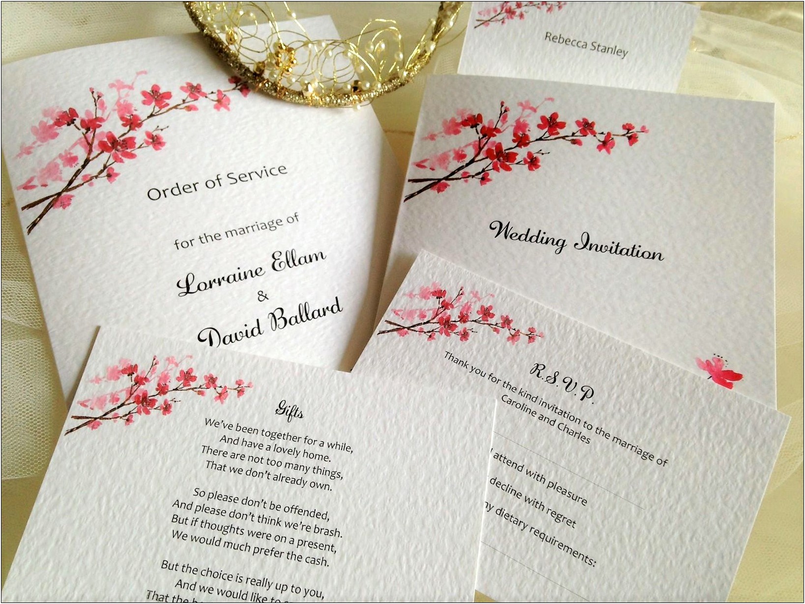 Cherry Blossom Wedding Invitations Free Printable