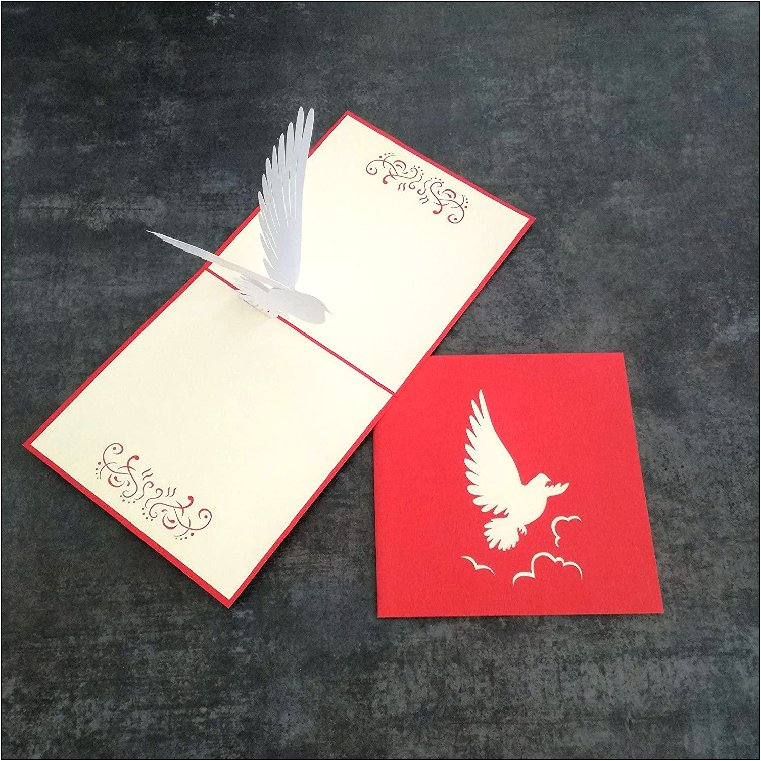 Christmas Wedding Invitations With Red Birds