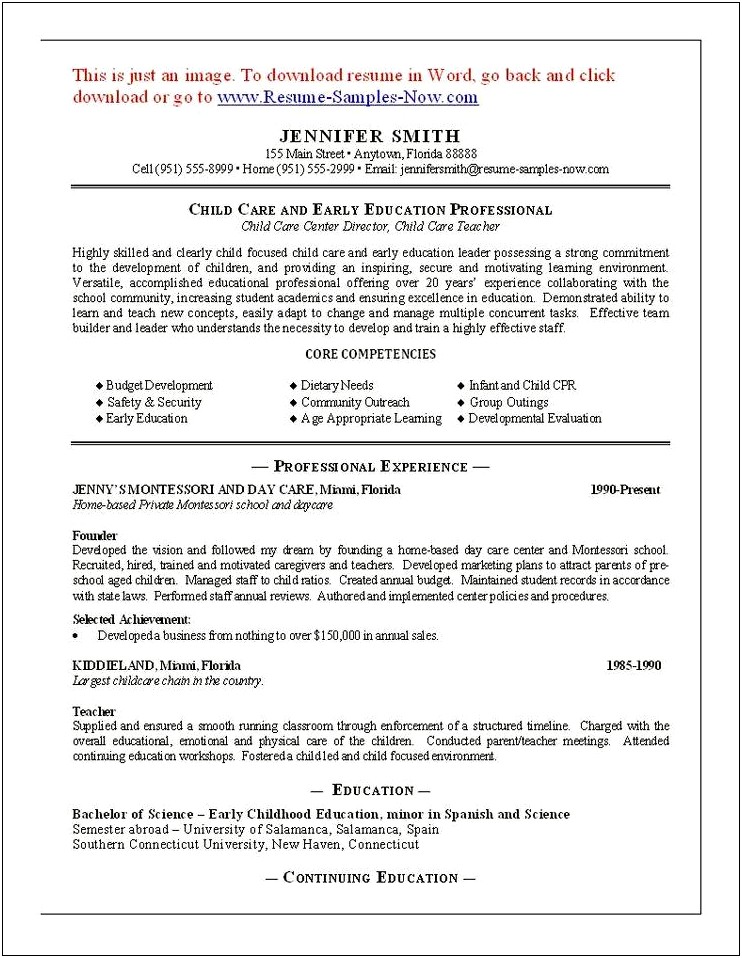 Chsi Supervisor Youth Care Worker Template Resume