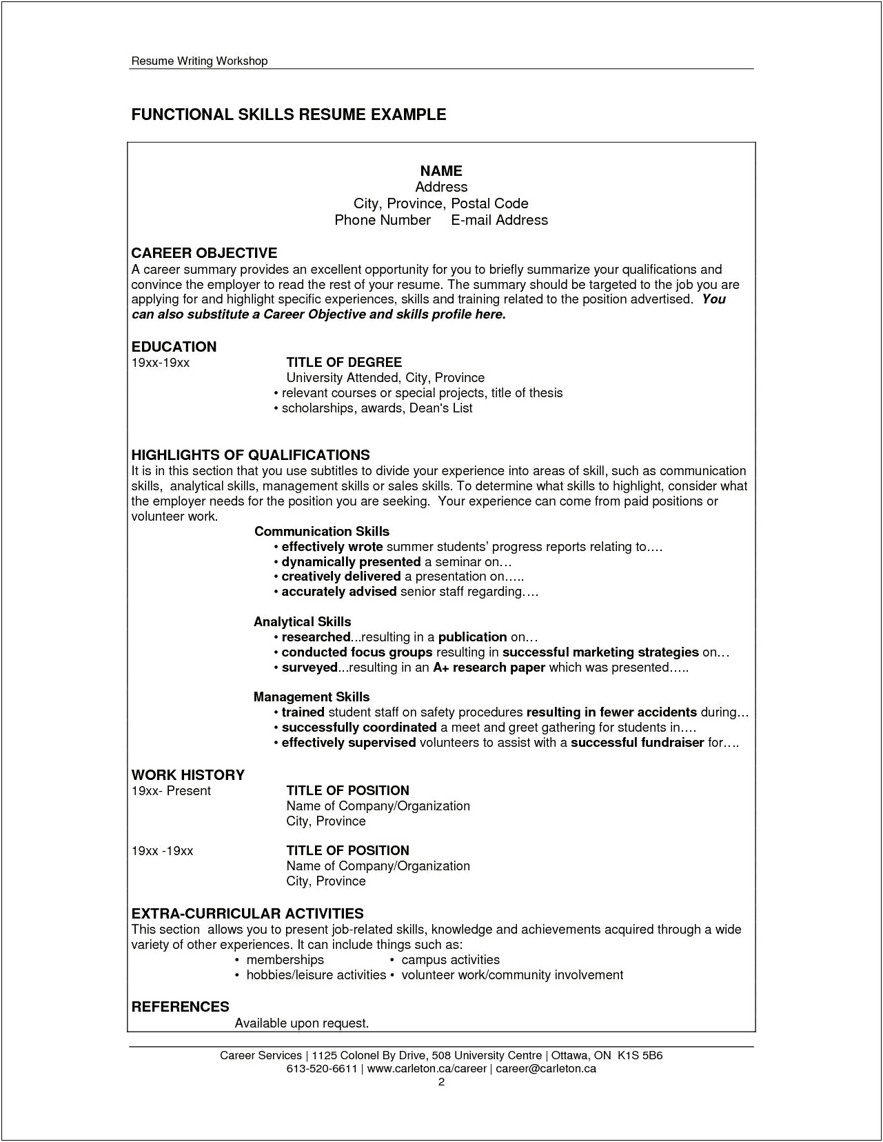 City Zip Code In Resume Example