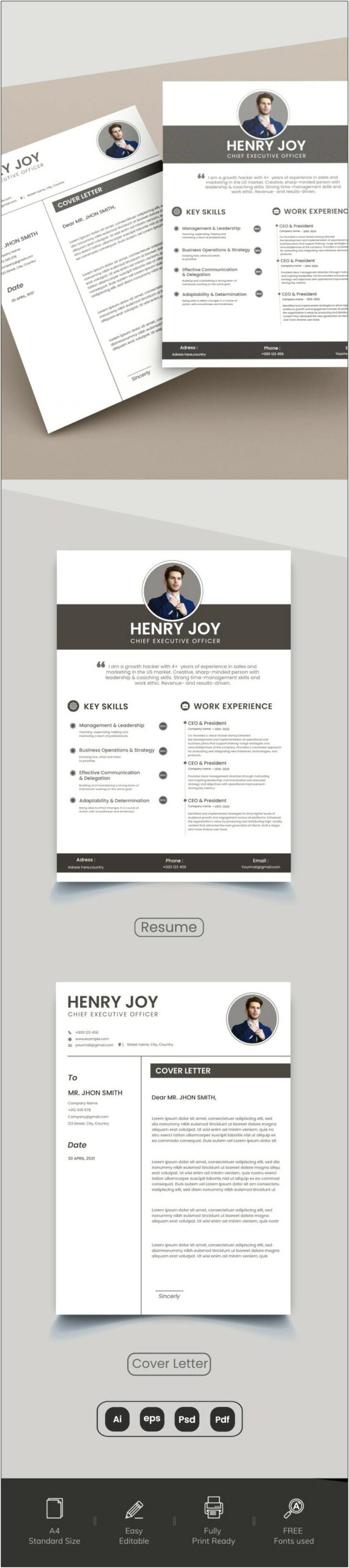 Clean Resume Template Vol.5 628694