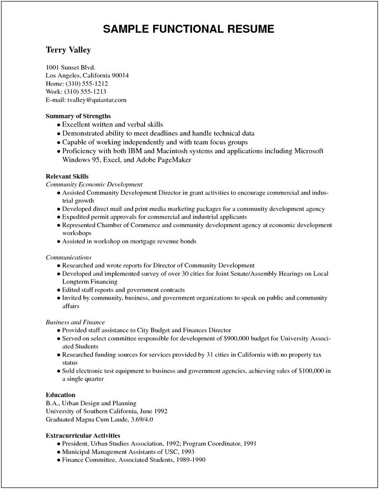 Co Curricular And Extracurricular Activities In Resume Examples