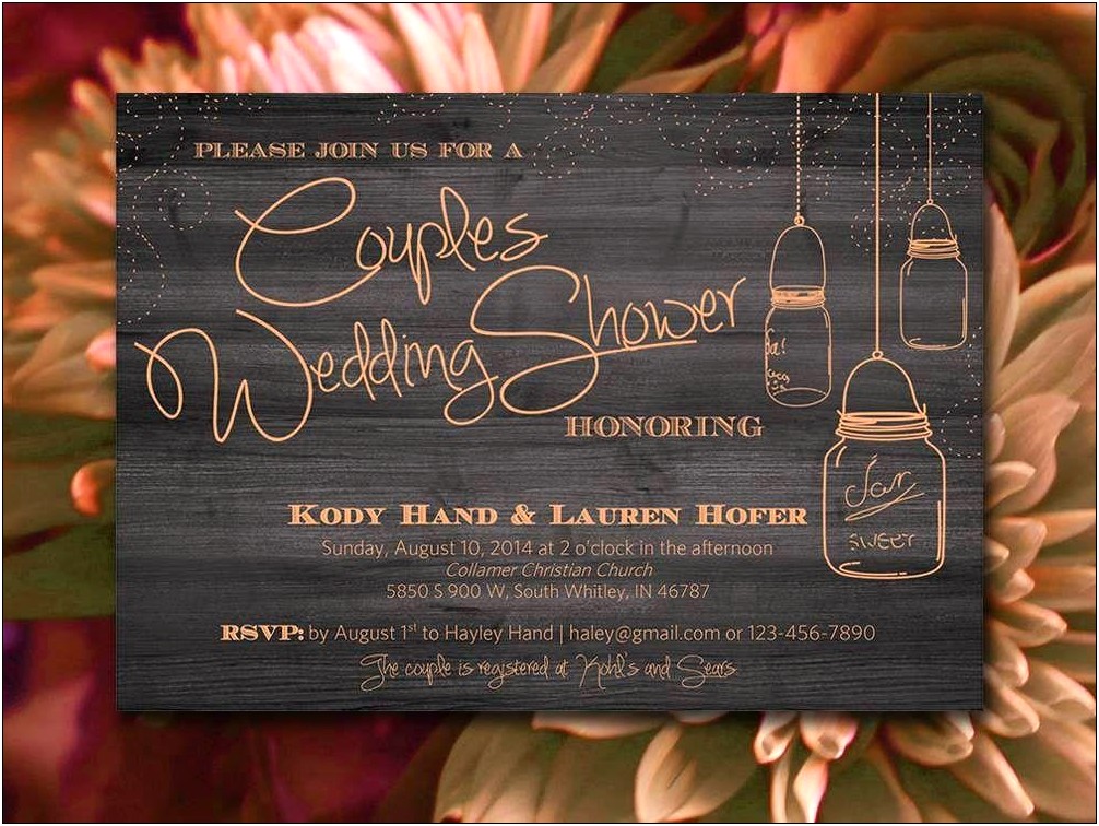 Co Ed Wedding Shower Invite Ideas