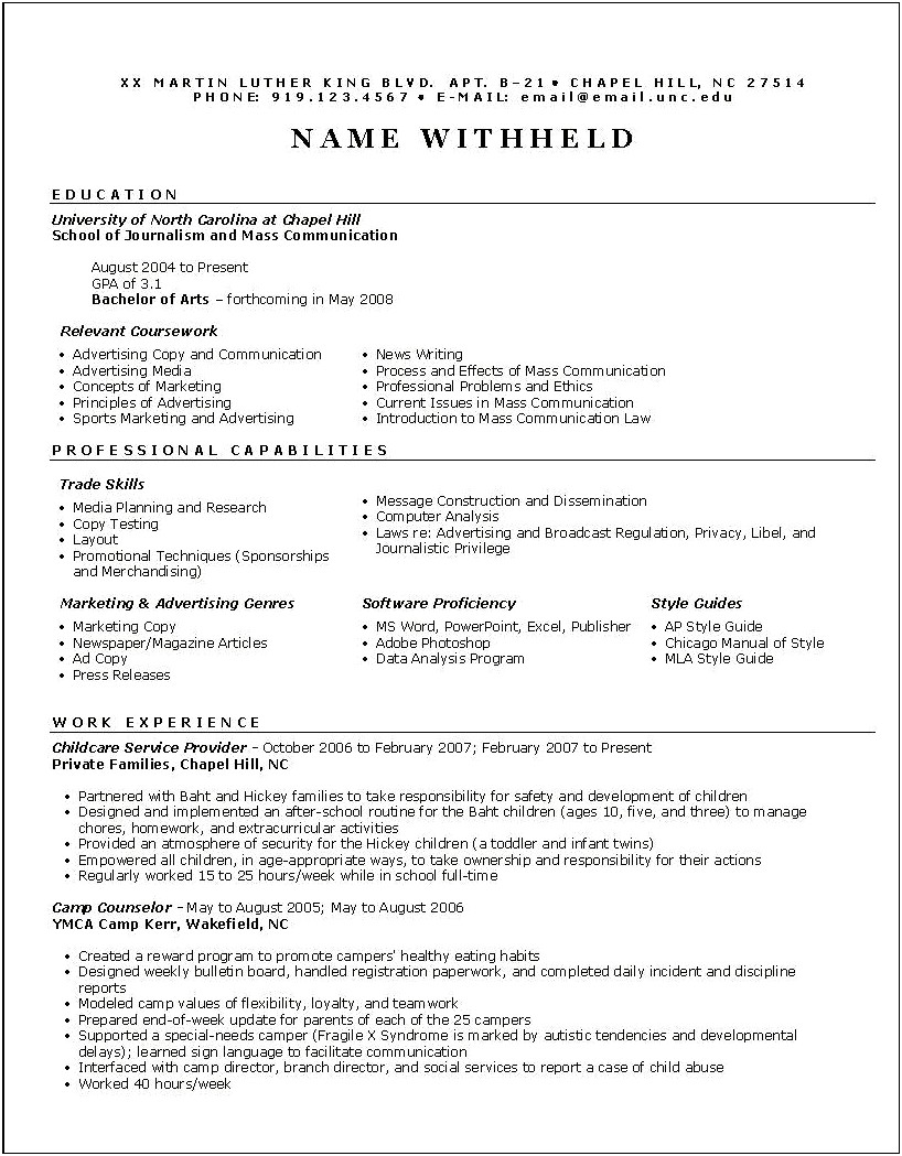 Cody And Paste Summary For Resume