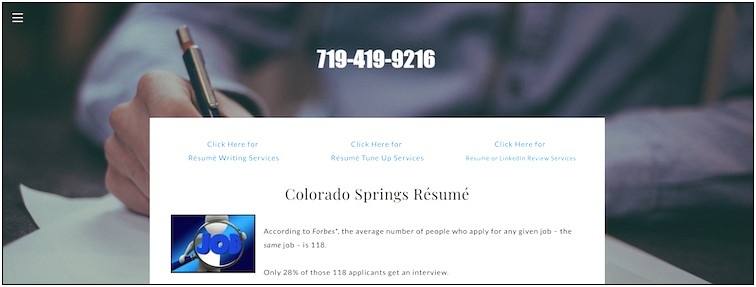 Colorado's Best Resumes Colorado Springs